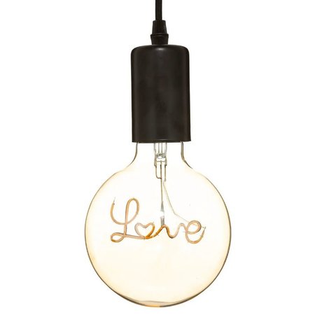 ATMOSPHERA LED-woordlamp 'Love' - Amberkleurig, D.13 cm, E27