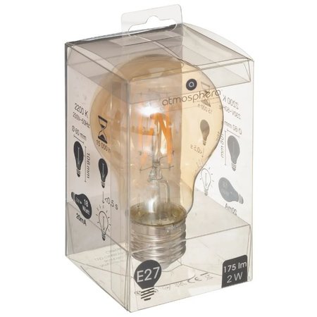 ATMOSPHERA LED-Lamp Standaard, Amber, E27, 2W, D. 6 x H. 10.8 cm