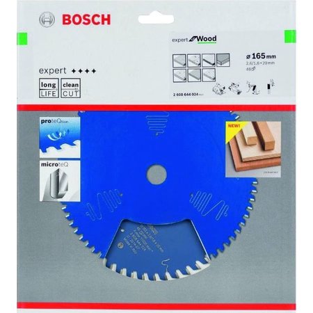 BOSCH Cirkelzaagblad Expert Wood 165x20x2,6/1,6x48T