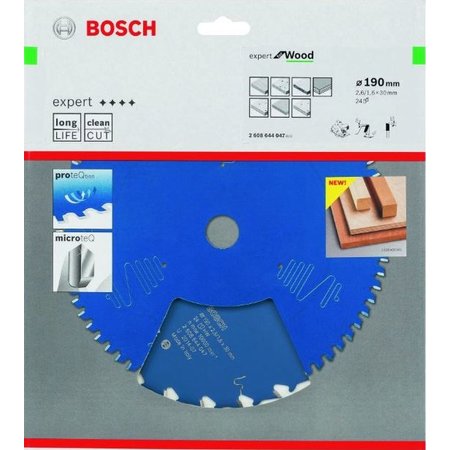 BOSCH Cirkelzaagblad Expert Wood 190x30x2,6/1,6x24T