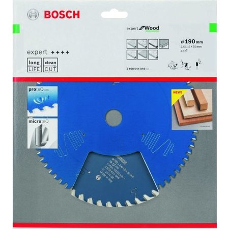 BOSCH Cirkelzaagblad Expert Wood 190x30x2,6/1,6x48T