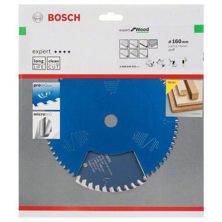 BOSCH Cirkelzaagblad Expert Wood 160x20x2,6/1,6x48T