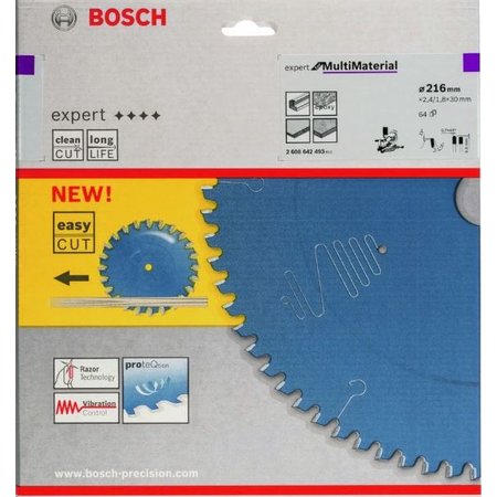 BOSCH Cirkelzaagblad Expert Multi Material 216x30x2.4/1.8x64T