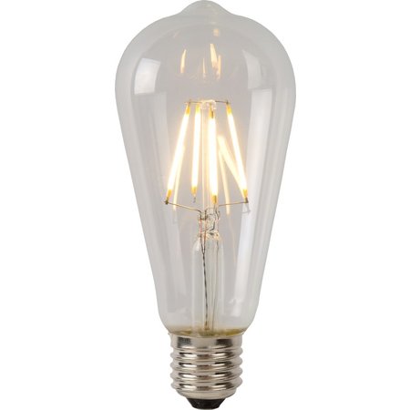 LUCIDE ST64 Class A - Filament Lamp - Ø 6,4 cm - LED - E27 - 1x7W 2700K - Transparant