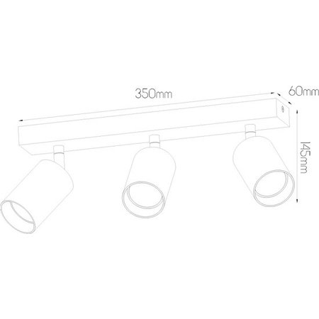 FANTASIA Spots 'Taboo' 3 Lampen - GU10 Zwart + Geborsteld Staal