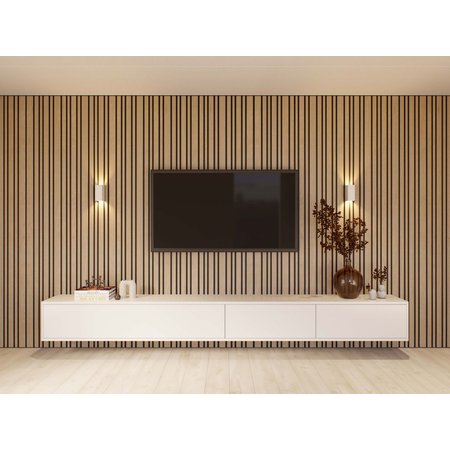 CANDO Decowall Acoustic Blend, Naturel Eiken 260x30cm, 2 Stuks 1,56m²