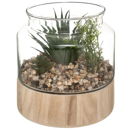 ATMOSPHERA Kunstmatige Terrariumplant, Glazen pot, H.17,5 cm