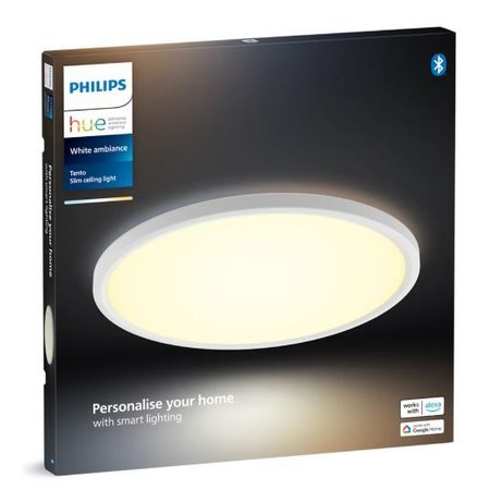 PHILIPS Hue Tento White Ambiance LED Plafondlamp, 22W, Wit, Ø 29 cm