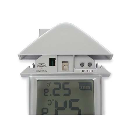 PEREL Raamthermometer, Digitaal, voor Binnen en Buiten