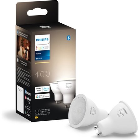 PHILIPS Hue White Ambiance LED Spots, GU10 - 4,2W Dimbaar, 2 Stuks