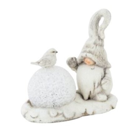 COSY @ HOME Kerstman Bird On Ball - Led Excl 2xaa Batterijen