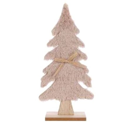 COSY @ HOME Kerstboom Fur Beige, 15x5xh31cm, Hout