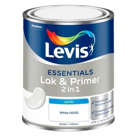 LEVIS Essentials Lak en Primer Zijdeglans - 0,75l - White