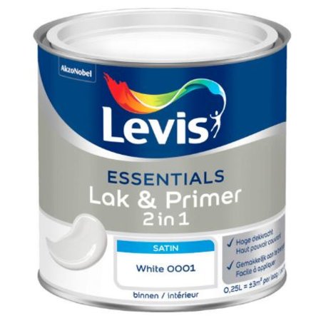 LEVIS Essentials Lak en Primer Zijdeglans - 0,25l - White