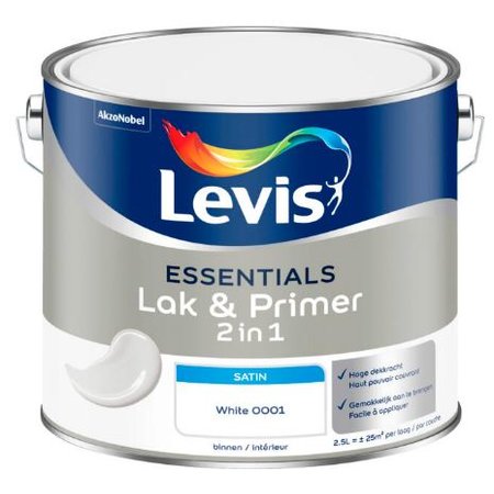 LEVIS Essentials Lak en Primer Zijdeglans - 2,5l - White