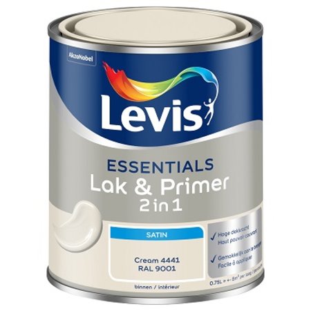 LEVIS Essentials Lak en Primer Zijdeglans - 0,75l - Cream