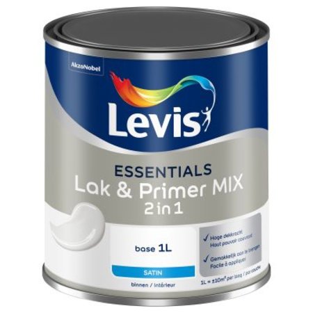 LEVIS Essentials Lak & Primer Base Clear, Satin, 930 ml