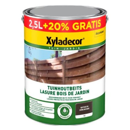 XYLADECOR Houtbeits Tuinhout Mat - 2.5l+20% Gratis, Rustieke Eik