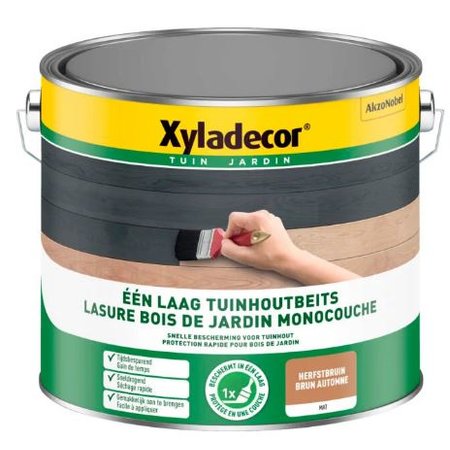 XYLADECOR Houtbeits Tuinhuis, Mat - 2,5l - Herfstbruin