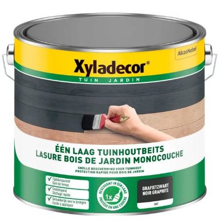 XYLADECOR Houtbeits Tuinhuis, Mat - 2,5l - Grafzwart