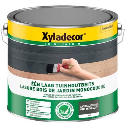 XYLADECOR Houtbeits Tuinhuis, Mat - 2,5l - Antraciet