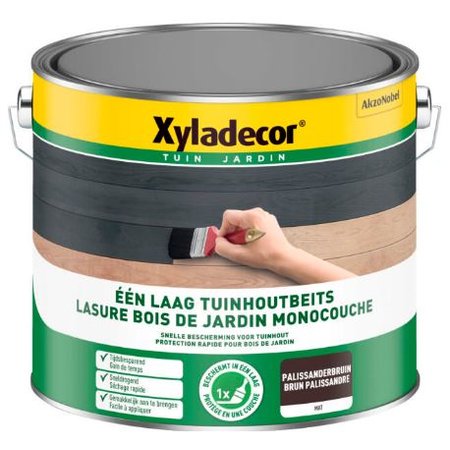 XYLADECOR Houtbeits Tuinhuis, Mat - 2,5l - Palissanderbruin