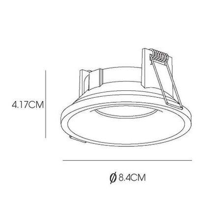 LUCIDE Inbouwspot 'Ziva' - Ø 8,5 cm - 1xGU10 - IP44 - Wit