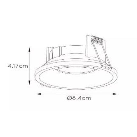 LUCIDE Inbouwspot 'Ziva' - Ø 8,5 cm - 1xGU10 - IP44 - Zwart