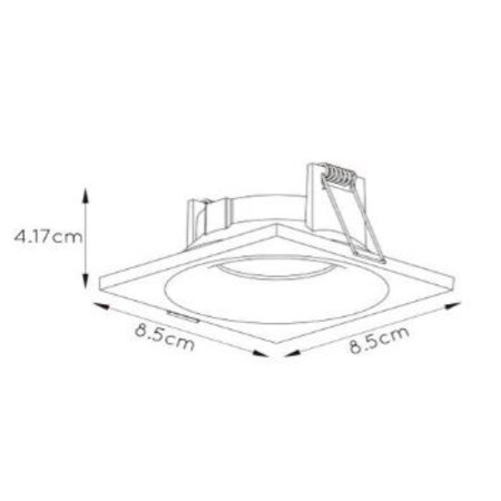 LUCIDE Inbouwspot 'Ziva' - GU10 - IP44 - Wit