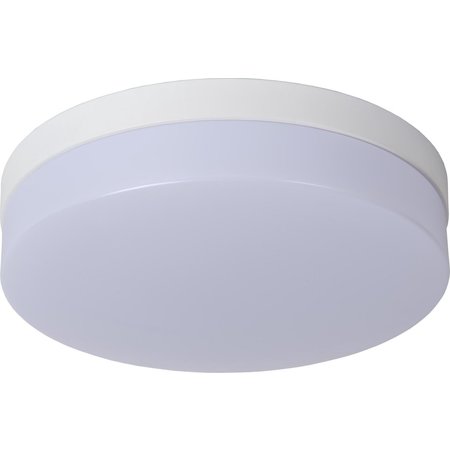 LUCIDE Plafondlamp 'Biskit' - Ø 28 cm - LED - 1x18W 2700K - IP44 - Beweging & dag/nacht sensor - Wit