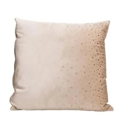 COSY @ HOME Kussen Strass Creme, 45x45xh10cm, Fluweel