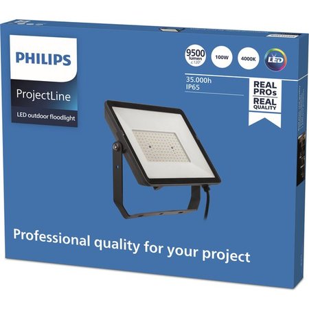 PHILIPS Buitenschijnwerper ProjectLine, 100W, Koel Wit Licht