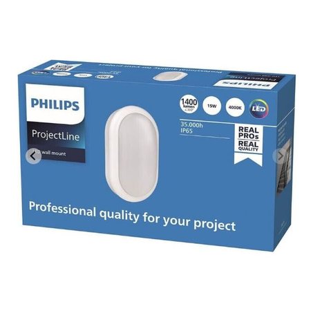 PHILIPS Wandlamp LED 'ProjectLine' - Ovaal 15W, Wit