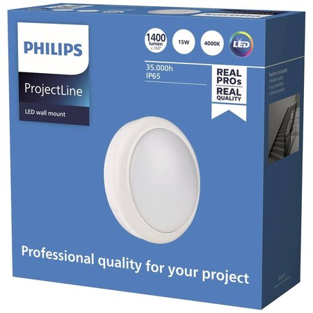 PHILIPS Wandlamp LED 'ProjectLine' - Rond 15W, Wit