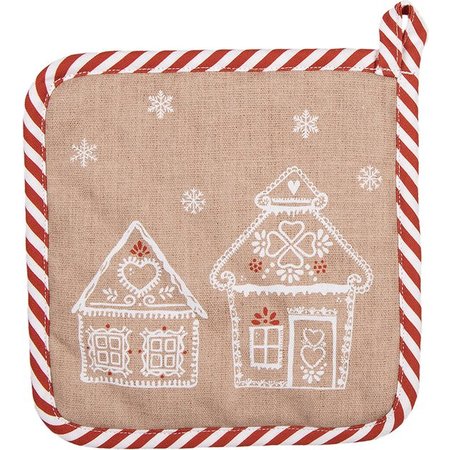 CLAYRE & EEF Pannenlap Gingerbread, 20x20cm, Bruin Katoen