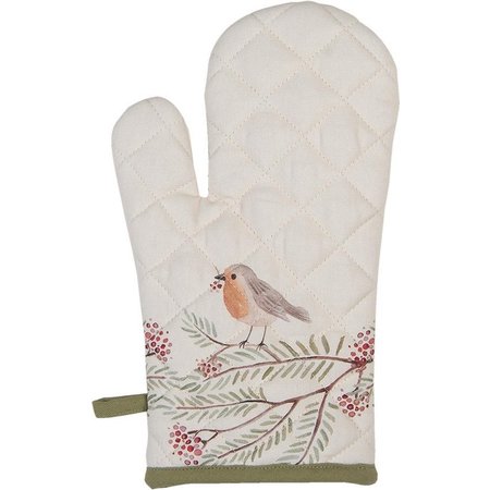 CLAYRE & EEF Ovenwant Vogel, 18x30cm, Beige Groen Katoen