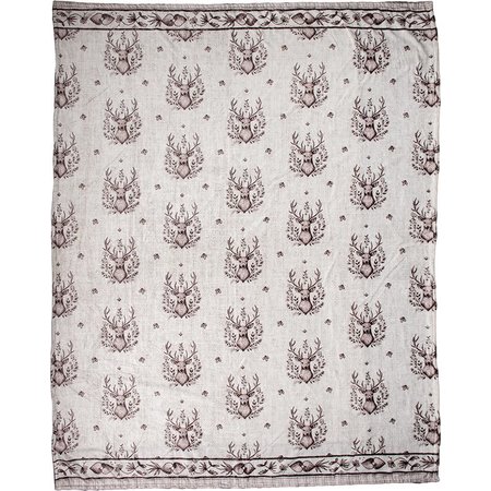 CLAYRE & EEF Plaid Herten, 130x180cm, Beige Polyester