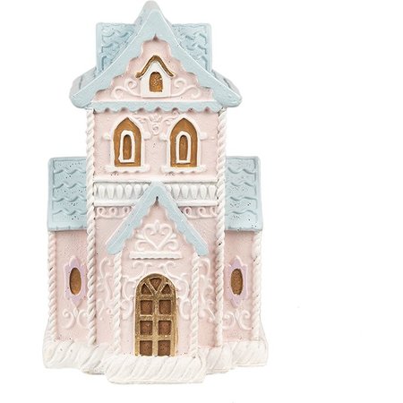 CLAYRE & EEF Gingerbread House met LED, 10x8x16 cm