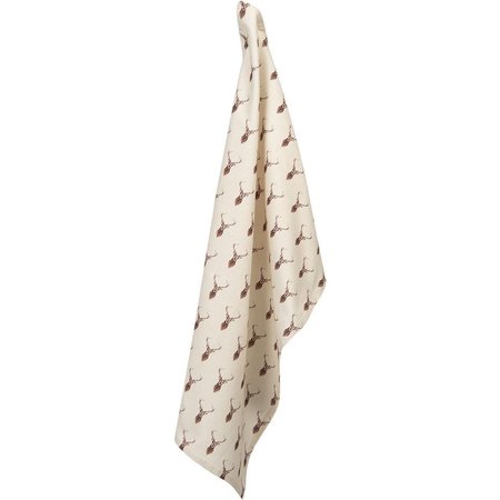 CLAYRE & EEF Keukenhanddoek Hert, 50x70cm, Beige Rood Katoen