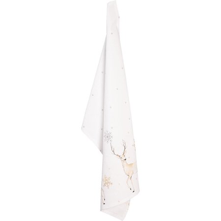 CLAYRE & EEF Keukenhanddoek Hert, 50x70cm, Wit Beige Katoen