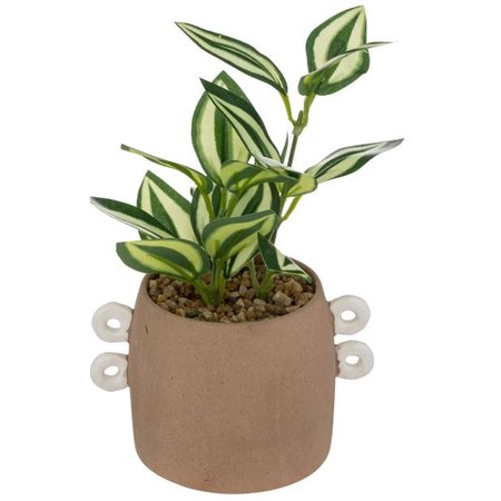 ATMOSPHERA Kunstmatige Plant 'Olme' - met Keramische Vaas - H.21 cm