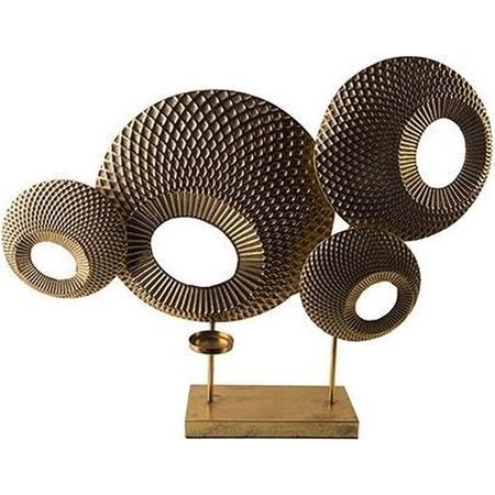 COSY @ HOME Ornament - Circles Antique Goud - 82x16xh65,5cm