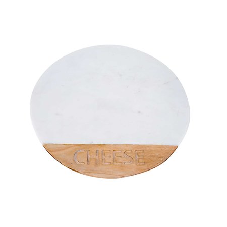 COSY & TRENDY Serveerplank 'Cheese' - Marmer-Acacia Hout Rond D30cm