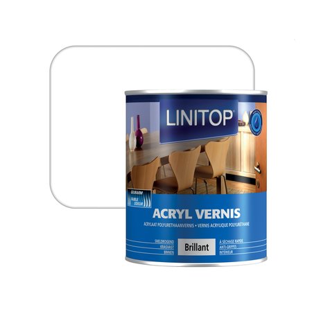 Linitop Acryl Vernis 0,75l Hoogglans Kleurloos