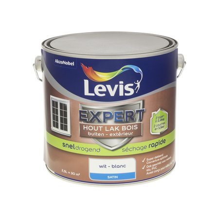 Levis Expert Hout Buiten Satin Wit 2,5L