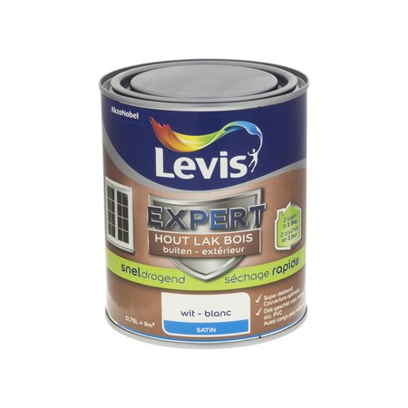 Levis Expert Hout Buiten Satin Wit 750ml