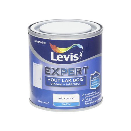 Levis Expert Hout Binnen Satin Wit 250ml